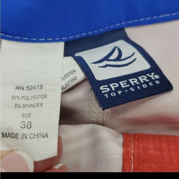 38 SPERRY STRIPED BOARD SWIM SURF TRUNKS SHORTS - Picture 5 of 12